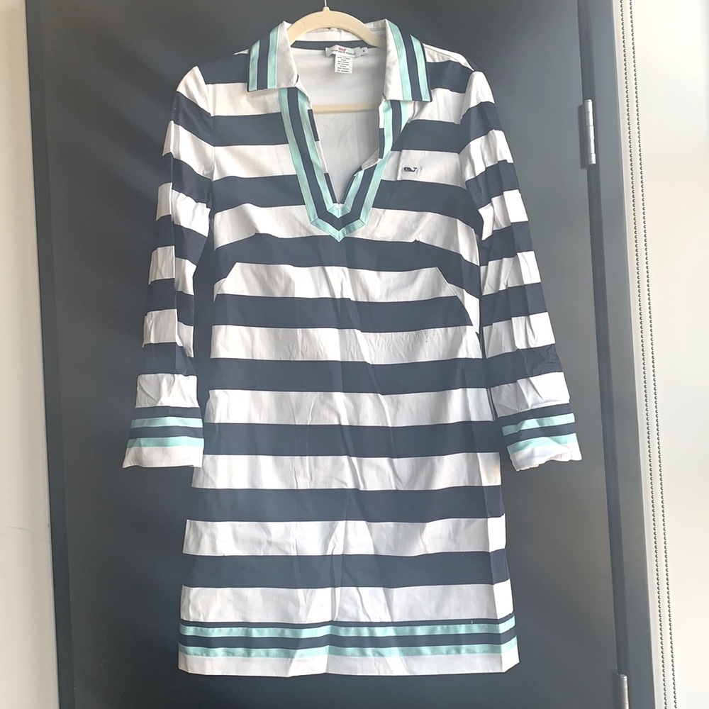 Vineyard Vines collared, stripped dress